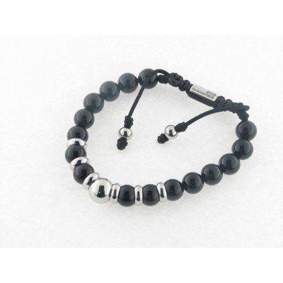 Disorder Pulsera Hilo Negro Totem 8 mm