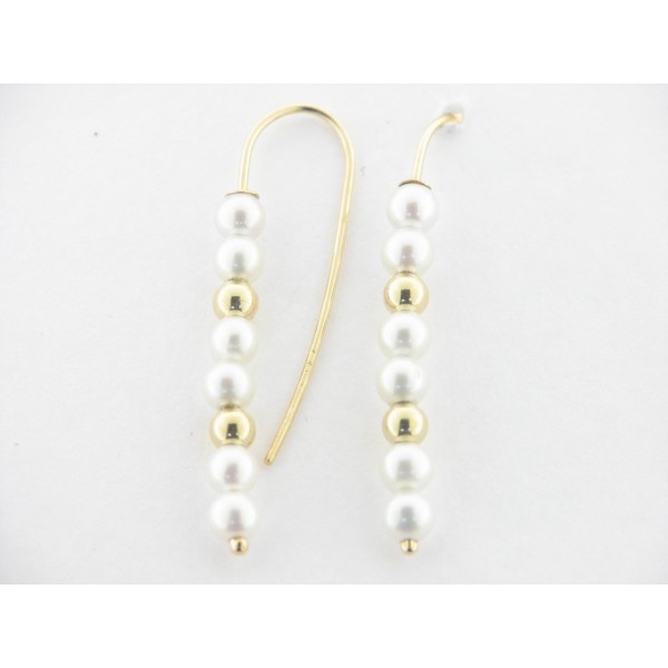 Pendientes oro Perlas