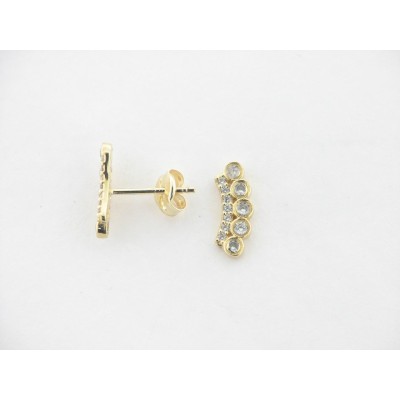 Pendientes Trepador Oro Piedras