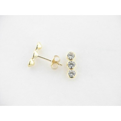 Pendientes Trepador Oro Piedras