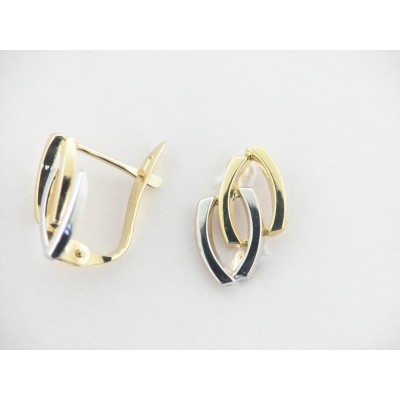 Pendientes Oro Bicolor