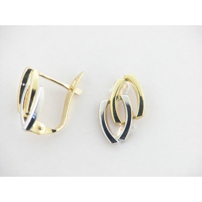 Pendientes Oro Bicolor