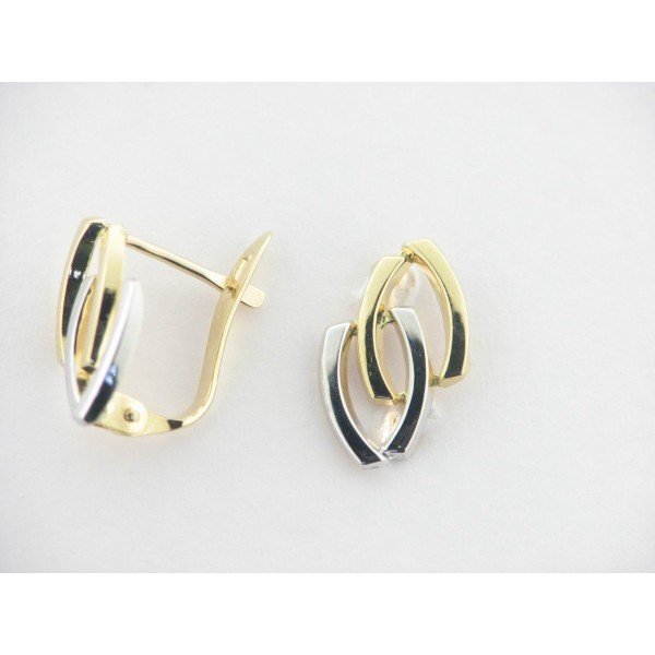 Pendientes Oro Bicolor