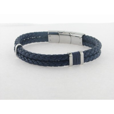 Lotus Pulsera Acero Cuero