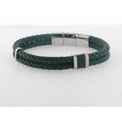 Lotus Pulsera Acero Cuero