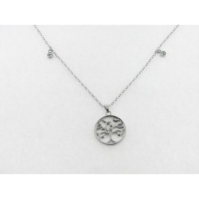 Lotus Collar Acero Piedras