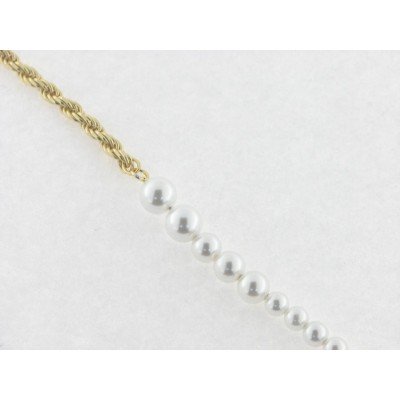 Viceroy pulsera plata chapada perlas