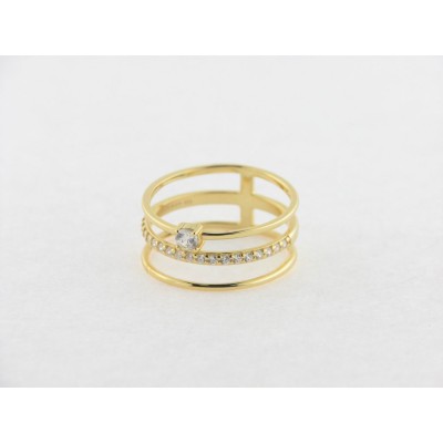 Viceroy anillo plata chapada circonitas