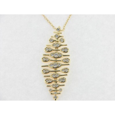 Viceroy colgante plata chapada circonitas c/cadena