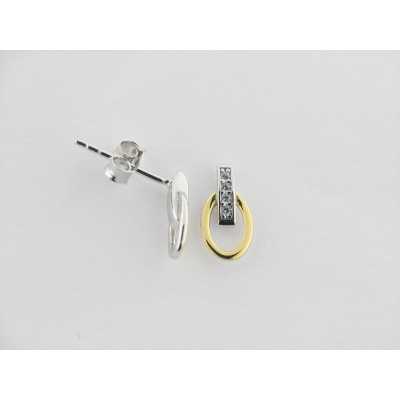 Viceroy pendientes plata chapada circonitas