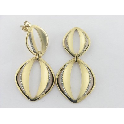 Viceroy pendientes acero chapado circonitas