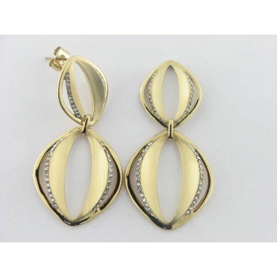 Viceroy pendientes acero chapado circonitas