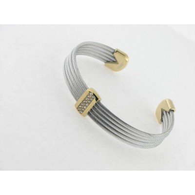 Viceroy pulsera aro acero circonitas