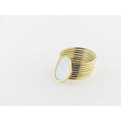 Viceroy anillo acero chapado madreperla