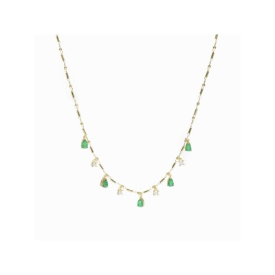 Luxenter Gargantilla Plata Chapada Piedras Lakrom