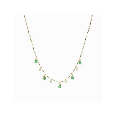 Luxenter Gargantilla Plata Chapada Piedras Lakrom