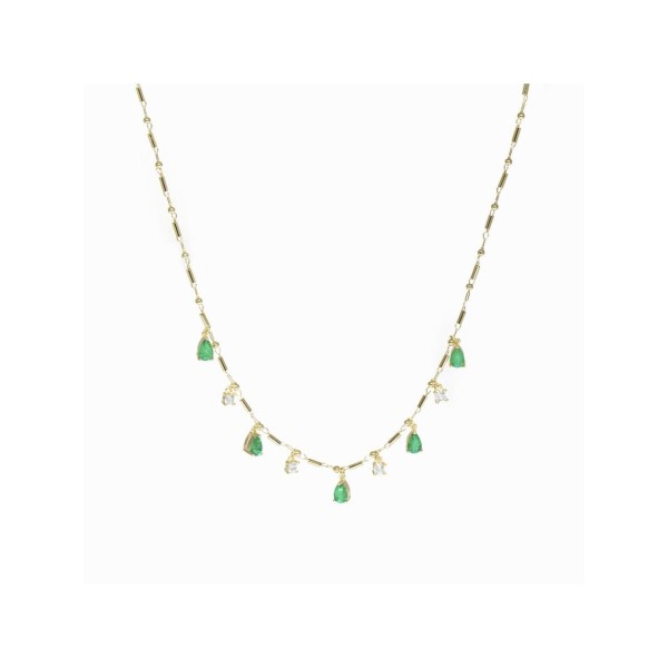 Luxenter Gargantilla Plata Chapada Piedras Lakrom