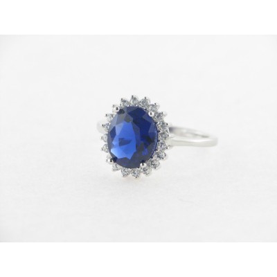 Sortija Plata Piedra Azul