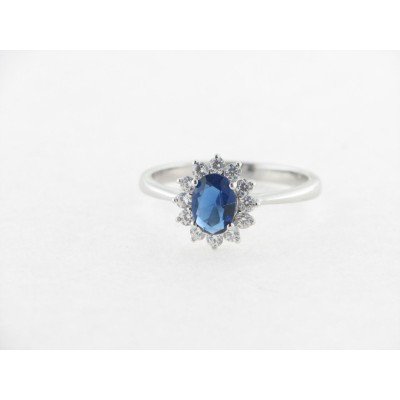 Sortija Plata Piedra Azul