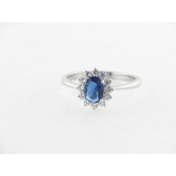 Sortija Plata Piedra Azul