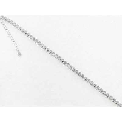 Pulsera Plata Chaton 2,5 mm