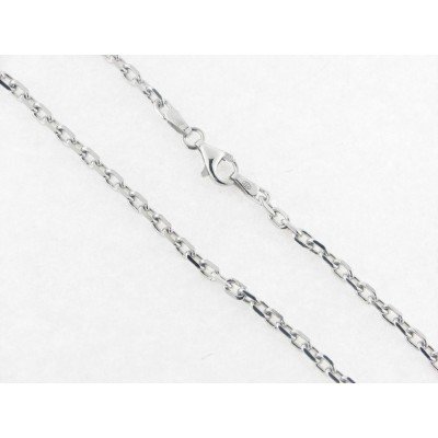 Cadena Plata 60 cm Rodio Forzada