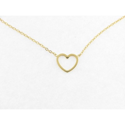Gargantilla Acero Chapado Corazón