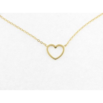 Gargantilla Acero Chapado Corazón