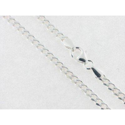 Cadena Plata Barbada 60 Cm