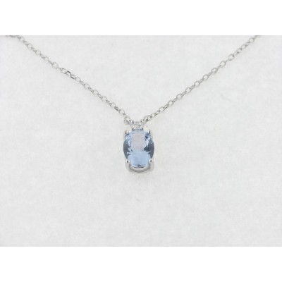 Gargantilla Plata Aguamarina
