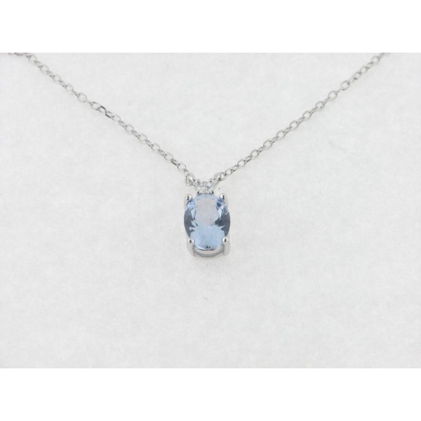 Gargantilla Plata Aguamarina