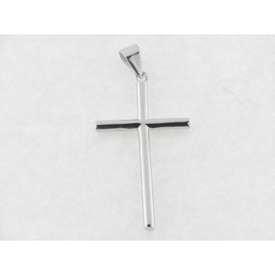 Cruz Plata Tubo Liso