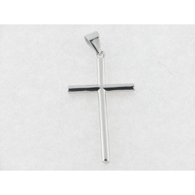Cruz Plata Tubo Liso
