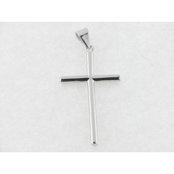 Cruz Plata Tubo Liso