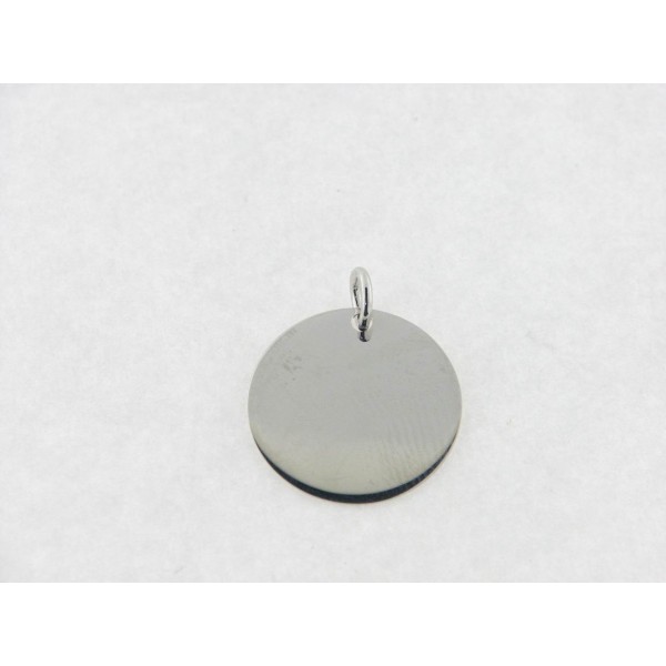 Colgante Plata Disco Liso 16 mm