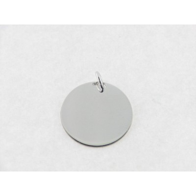 Colgante Plata Disco Liso 18 mm