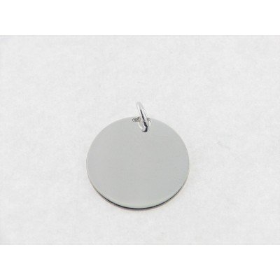 Colgante Plata Disco Liso 18 mm