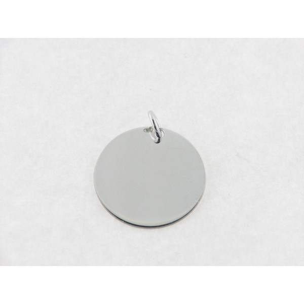 Colgante Plata Disco Liso 18 mm