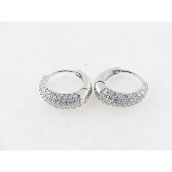 Pendientes Aro Plata Piedras