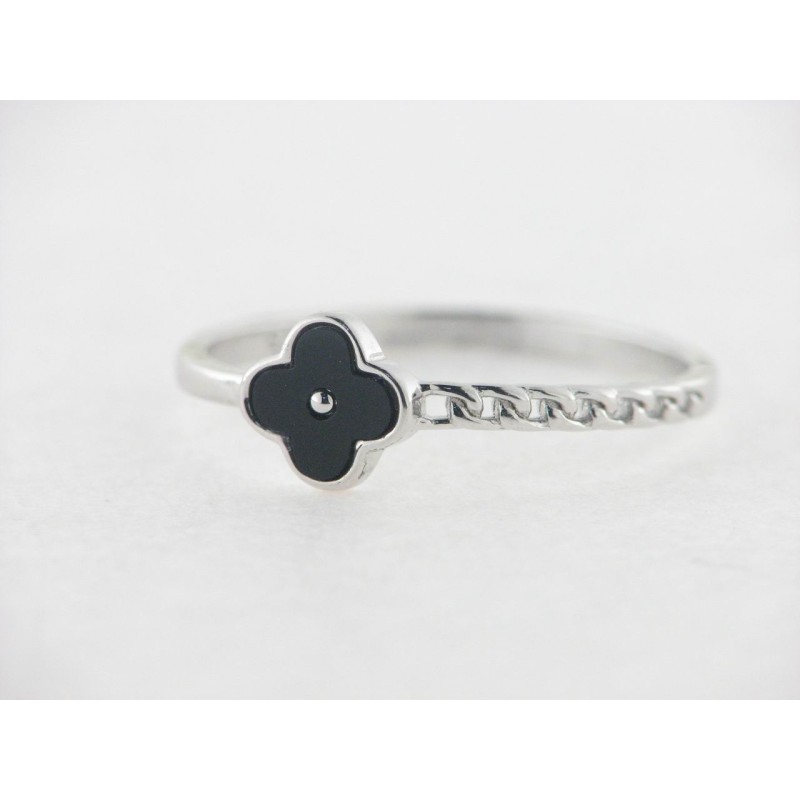 Sortija Plata Piedra Negra