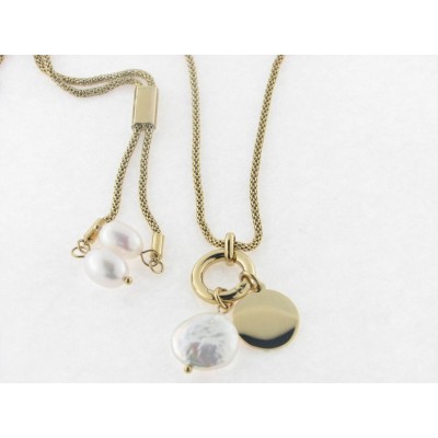 Viceroy collar acero chapado madreperla