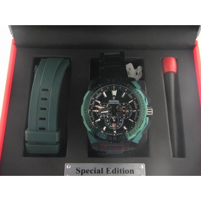 Festina crono agujas acero