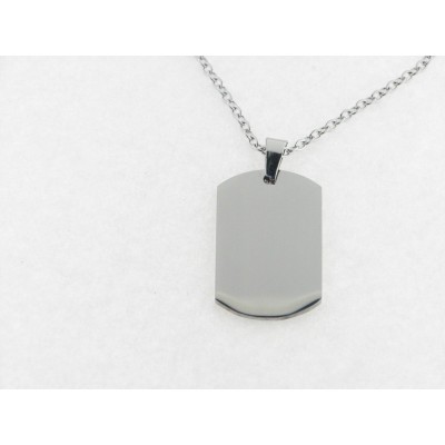 Chapa Militar Acero con Cadena