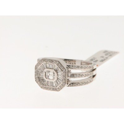 Sortija Oro Blanco Diamantes