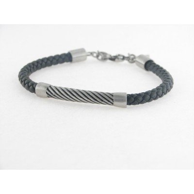 Lotus pulsera acero piel