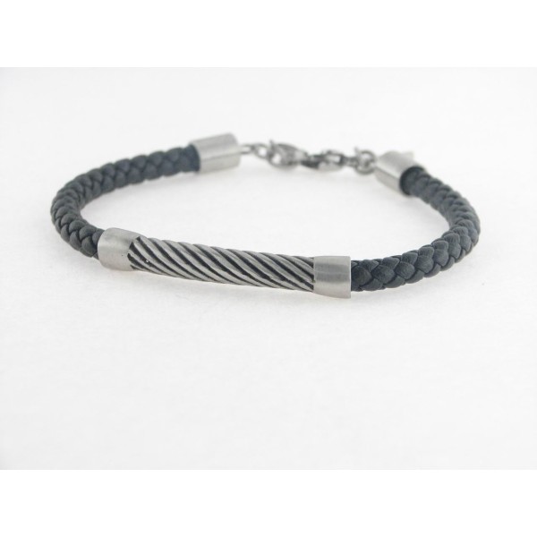 Lotus pulsera acero piel