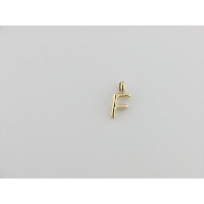 Viceroy colgante letra "F" acero chapado dorado