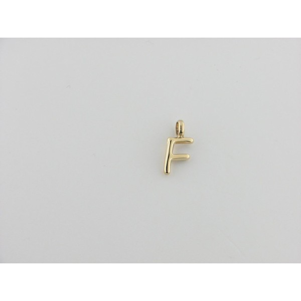 Viceroy colgante letra "F" acero chapado dorado