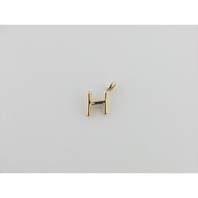 Viceroy colgante letra "H" acero chapado dorado