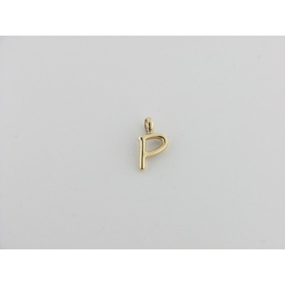 Viceroy colgante letra "P" acero chapado dorado